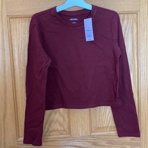 Crafters deal - case of 6 Wild fable woman’s burgundy long sleeved crop …